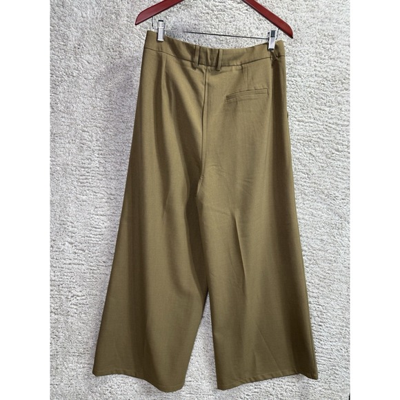 Molly Bracken Pants Women's‎ Sz L Khaki Lily Trouser Luxury Contemporary - Picture 2 of 9